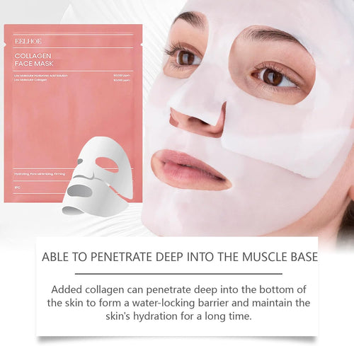 1 Pc Bio Collagen Real Deep Mask Hydrating Over Night Facial Sheet Mask Pore Minimising Firming Collagen Mask Hydrating Overnight Skin Care Mask 36Gram