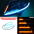 1 Pair White Color Audi Style Flexible 60 Cm Headlight Drl Light Strips With Running Indicators