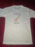 The Key &amp; My Heart Style White T-Shirt - Key &amp; Heart Design T-Shirts  – Best Quality T-Shirts For Girls | T-Shirt For Women - T-Shirt For Men  - My Heart, Small