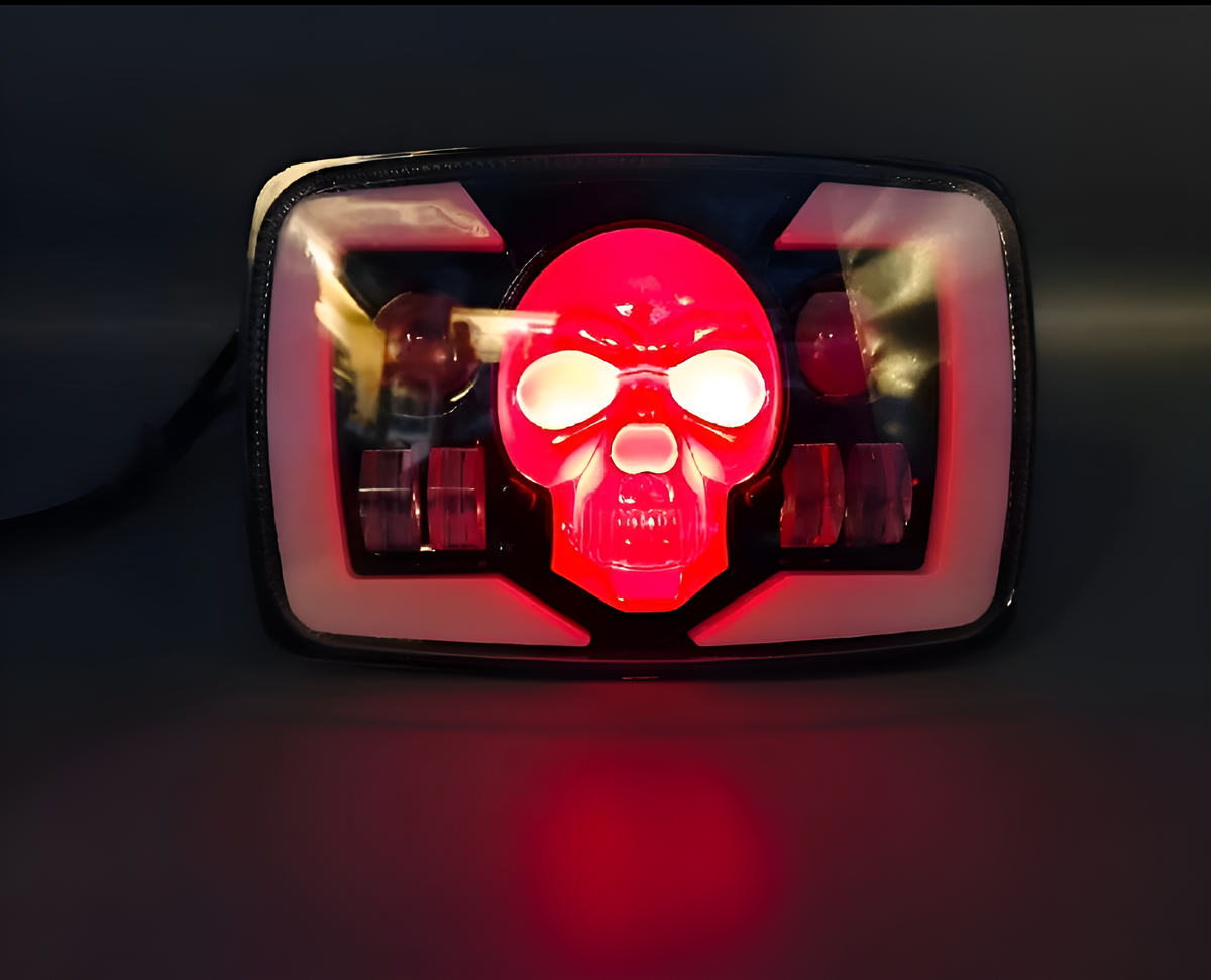 Skull Style Headlight With Indicators Beam For Bike Upgraded Model Original Fitting For Honda Cd70 Cg125