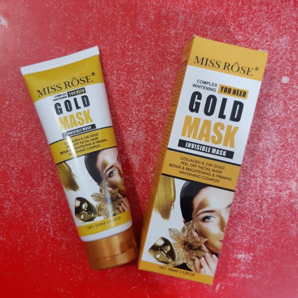 Miss Rose Original Gold Mask Invisible Mask Collagen 24K Gold Peel Of Facial Mask Repairing Brightening Firming Whitening Complex