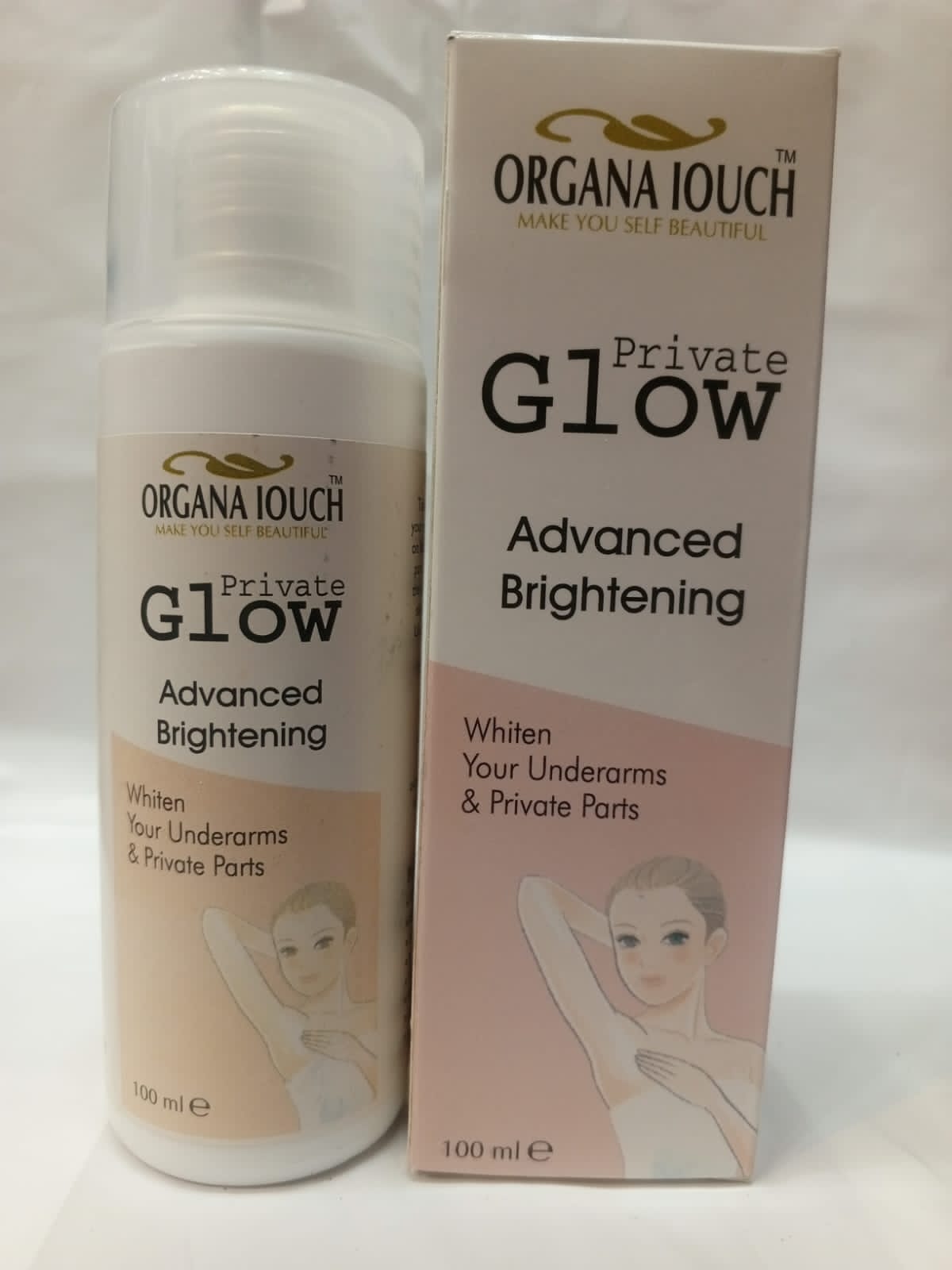 Organa Touch Fresh Natural Underarm Whitening Cream Private Glow Advanced Brightening Copy