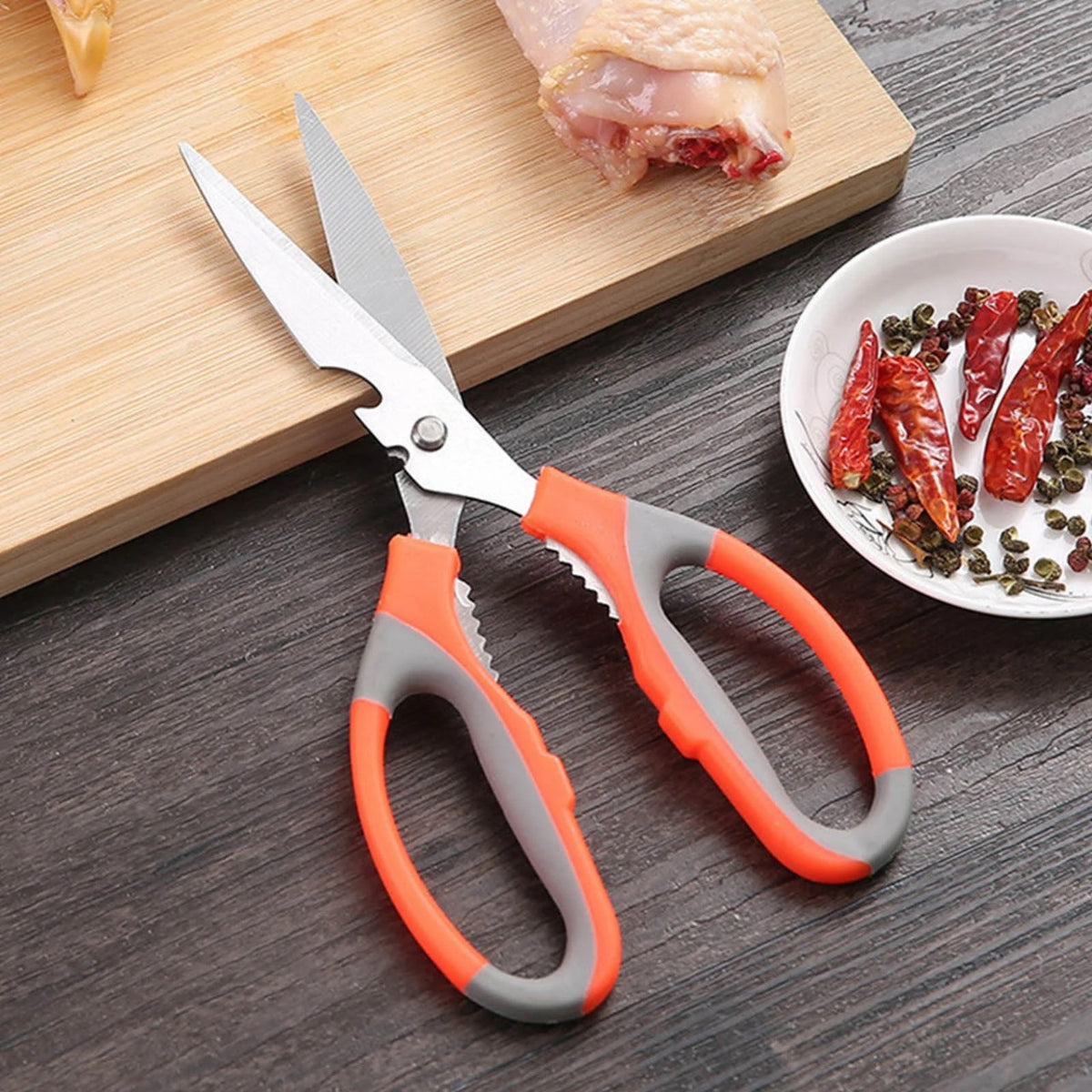 Multifunction Kitchen Scissors Heavy Duty Food Shears for Chicken Meat Vegetable Fish Herb Poultry Stainless Steel Cooking Scissors with Comfortable Handle