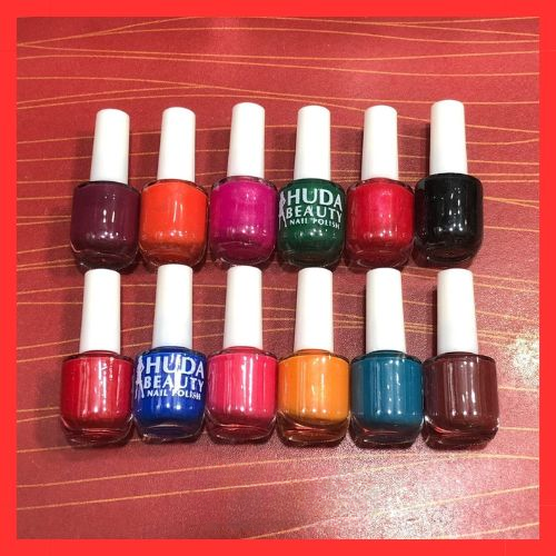 06 Pcs Huda Beauty Nail Paint With Free Nail Polish Remover Pack Of 2 Best Quality Nail Polish With Nail Polish Remover