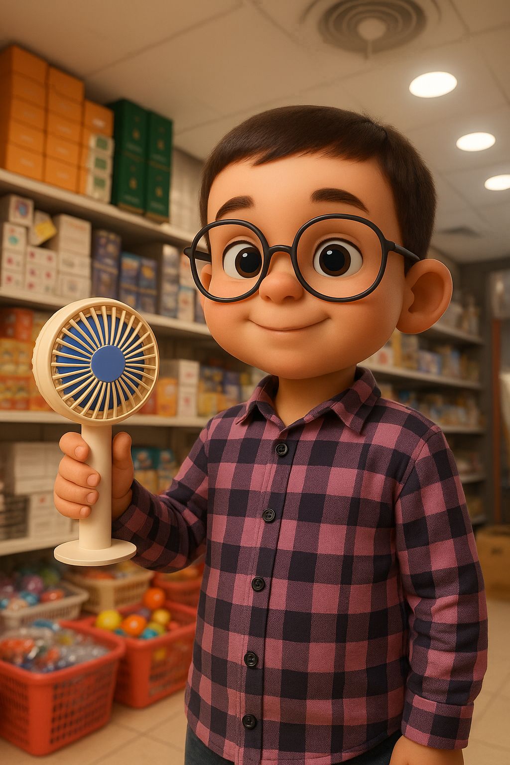 Portable Mini Rechargeable Fan Single Speed Air Cooler For Summer Use Random Colors