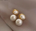 Oval Shape Marble Korean Style Earings For Women Girls Design Earring Jewelry Golden