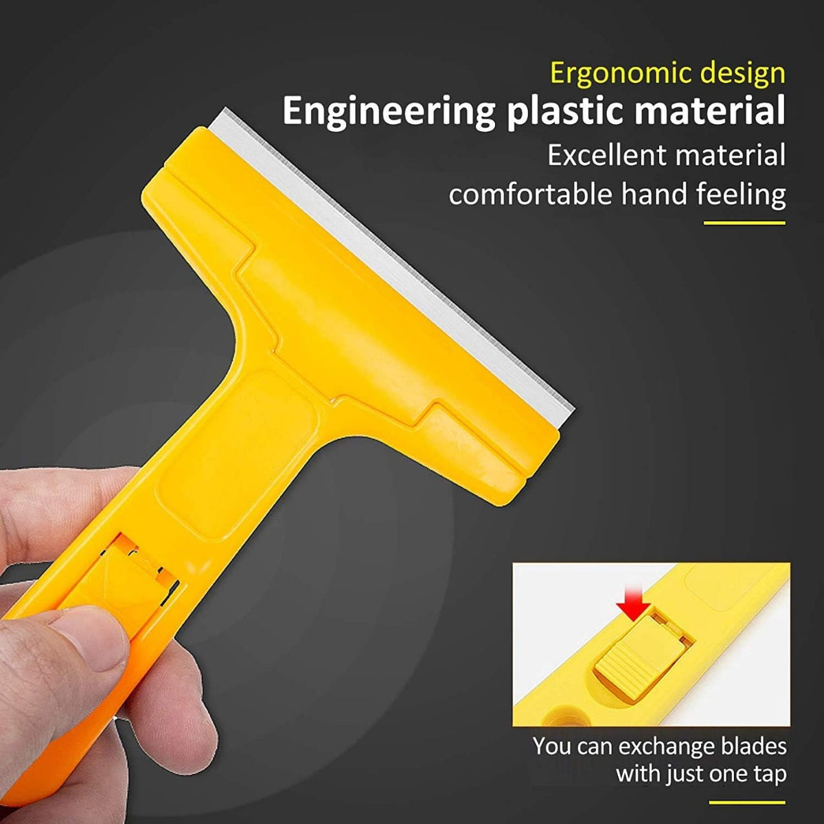 Heavy Duty Razor Blade Scraper Tool For Removing Labels Stickers Caulk Adhesive Paint Multipurpose Cleaning Tool For Glass Tiles Smooth Surfaces