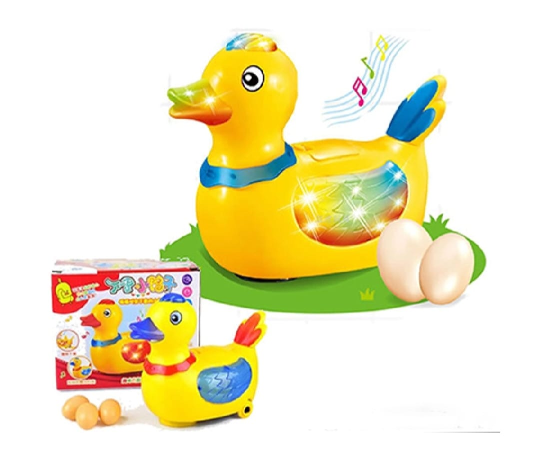 Musical Electric Lay Eggs Duck Toys For Kids And Boys Battery Operated With Light And Music Sound Toy Vehicles Car