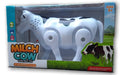 Funny Walking Musical Milch Cow Toy For Kids Black White Electric Animal With Lights Sound Moving Tail