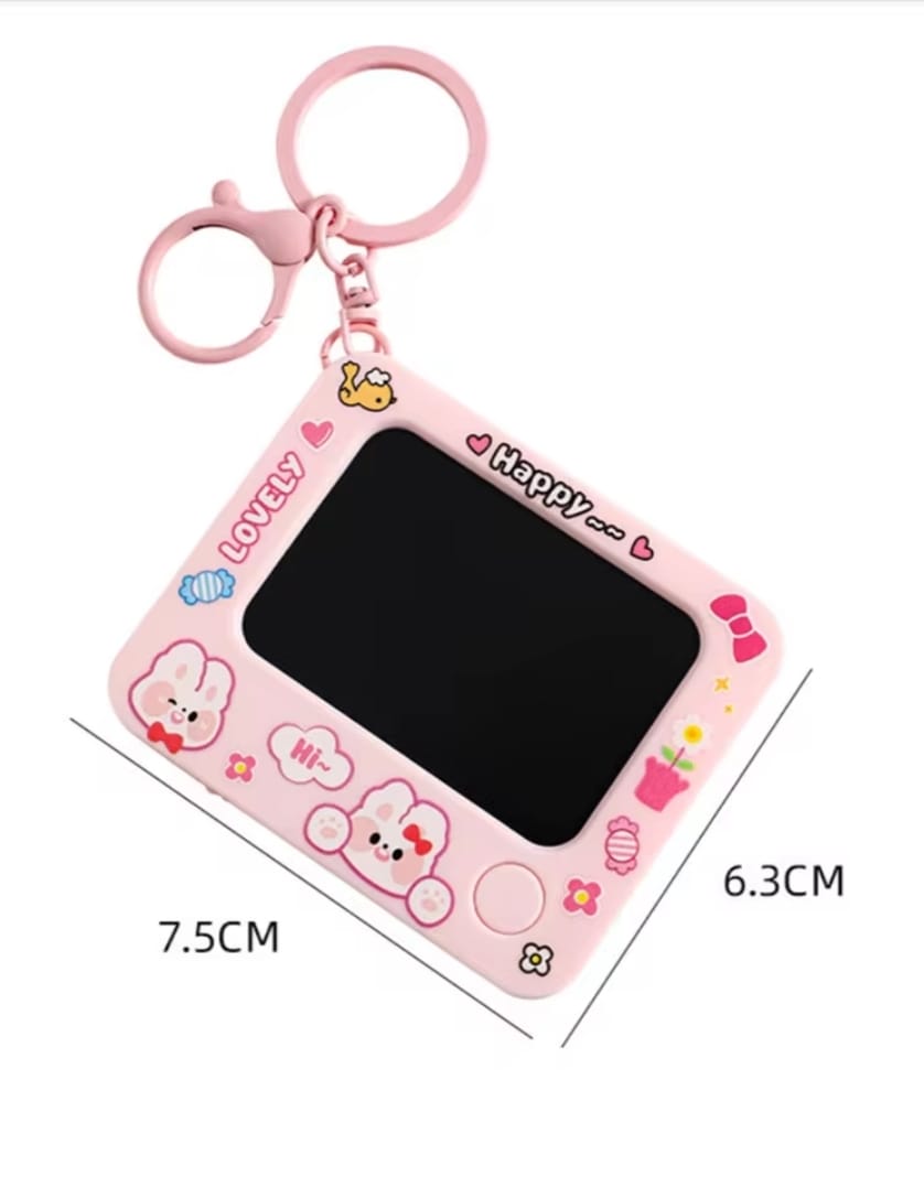 Creative Mini Graffiti Board Keychain Cute Cartoon Bag Pendant Amp Reusable Drawing Tablet For Students Kids Amp Artists Random Color