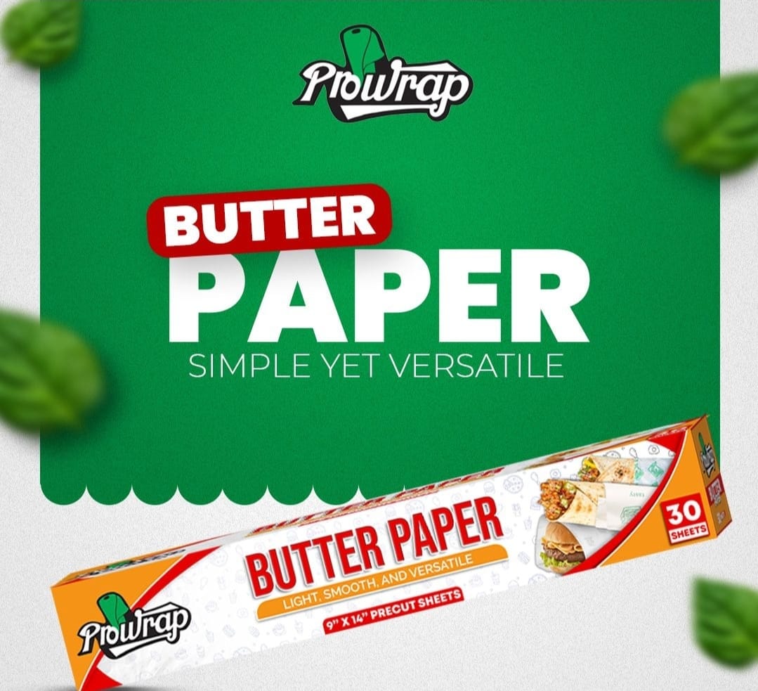 Prowrap Butter Paper 9 X 14 Precut Sheets 30 Pcs High Quality Waterproof Grease Resistant Food Wrap Thicker Than Market Standard
