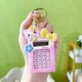 Mini Calculator Keychain Cute Pink Kawaii Cartoon Portable Calculator School Amp Student Supplies Stationery Gift Random Color