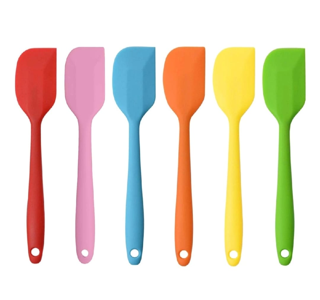 Silicone Spatula 8 Inch Heat Resistant Non Stick Flexible Rubber Scraper Spoon For Kitchen Use