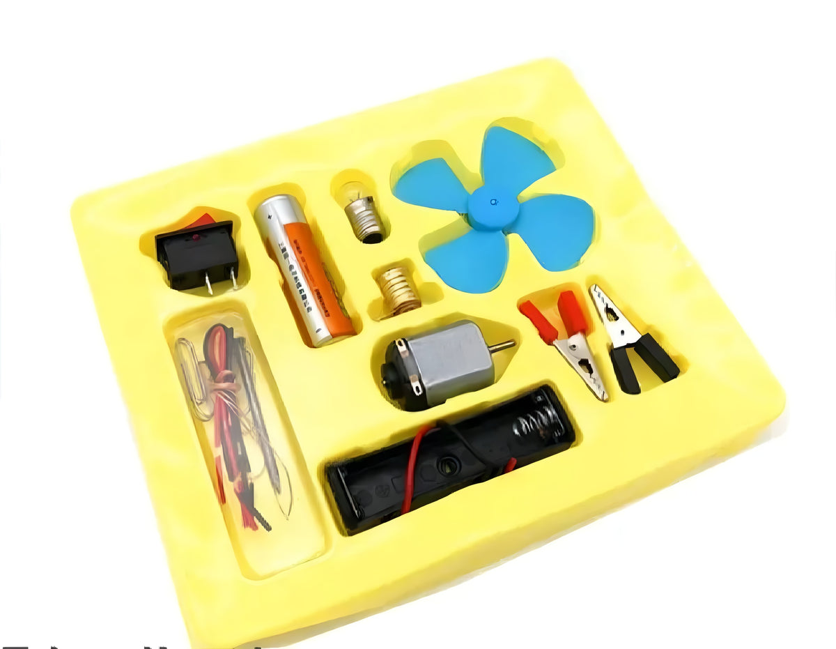 Bulb And Fan Electric Science Experiment Kit For Kids And Adults Diy Stem Educational Toy For Physics Projects Model Building And Circuit Learning Hands On School Science Experiment Kit With Motor Fan Bulb And Accessories Random Color