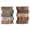 Songdao 10 Rolls Fantasy Washi Tape Set Texture Arts Adhesive Tapes Basic Patterns Decorative Masking Tape Sets For Craft Kids Scrapbook Diy Gift Wrapping Style Four
