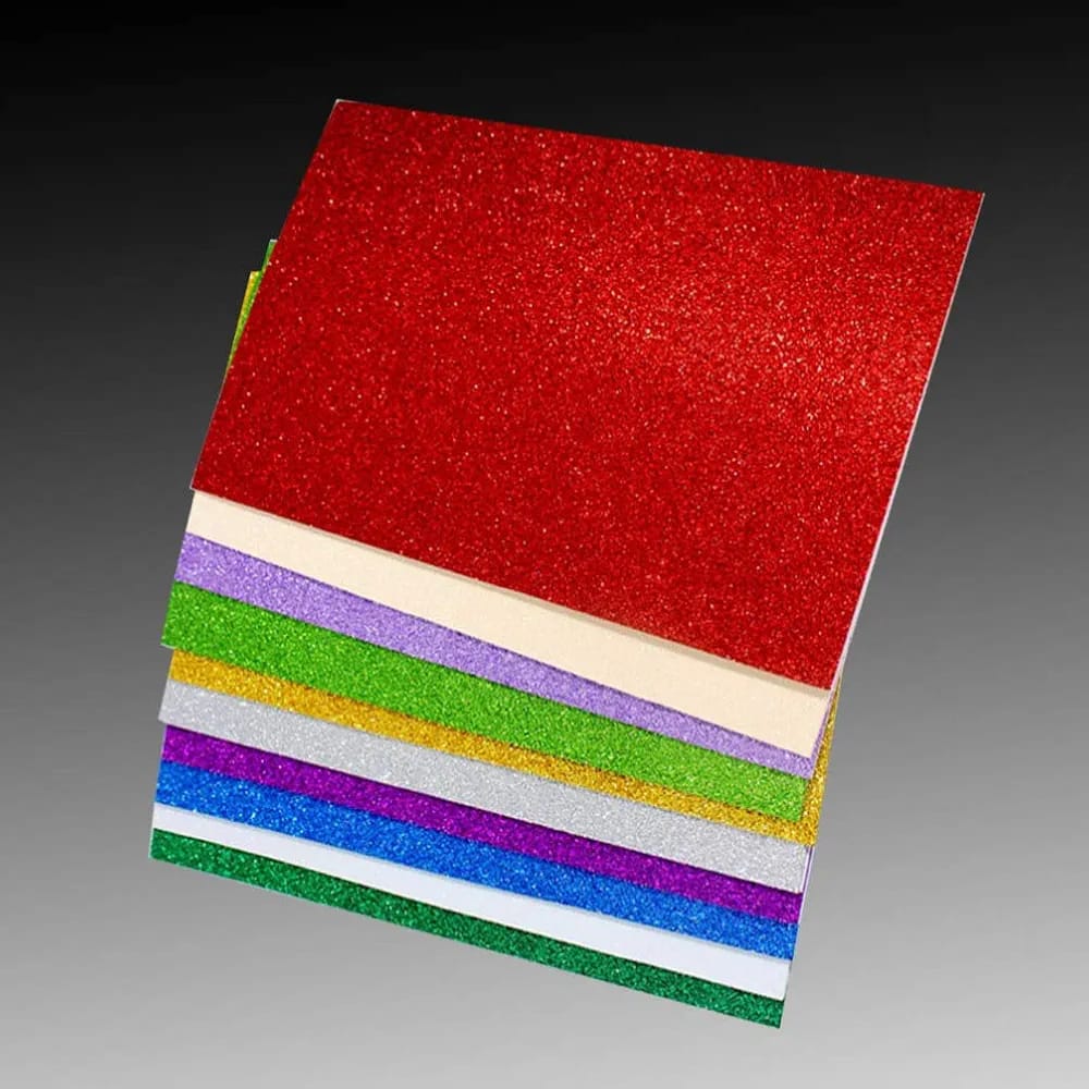 10Pcs Glitter Foam Sheets Premium A4 Eva Craft Adhesive Glitter Paper For Diy Scrapbooking School Projects