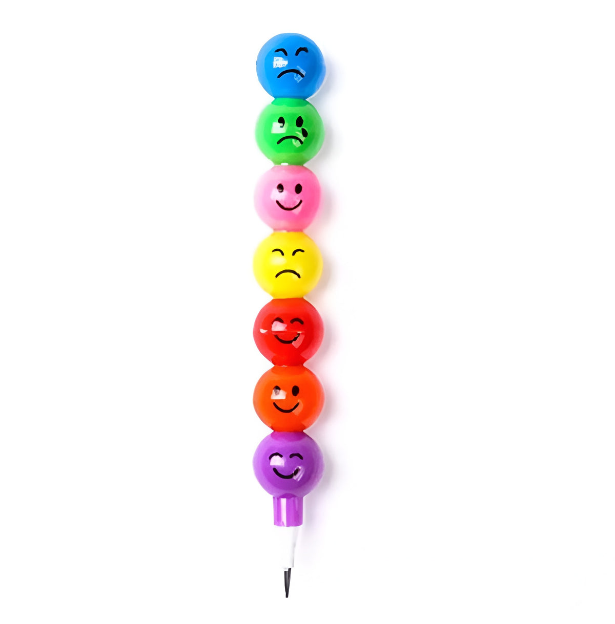 4 Pcs Smiley Cartoon Stationery Pencils Fun Rainbow Pens With Cute Funny Faces For Kids Students And Gifts Random Color