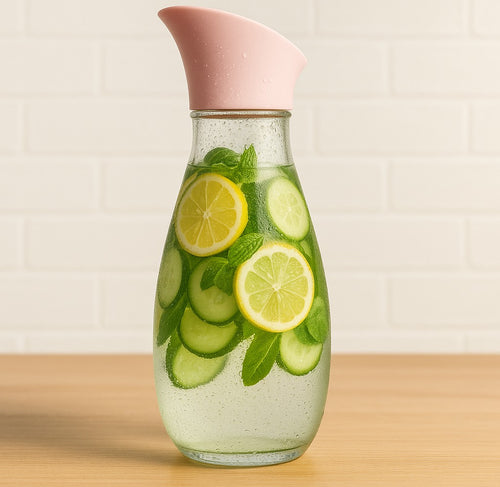1400ml Hard Glass Water Jug with Lid – Heat-Resistant Pitcher for Water, Juice, Iced Tea, Milk & Beverages