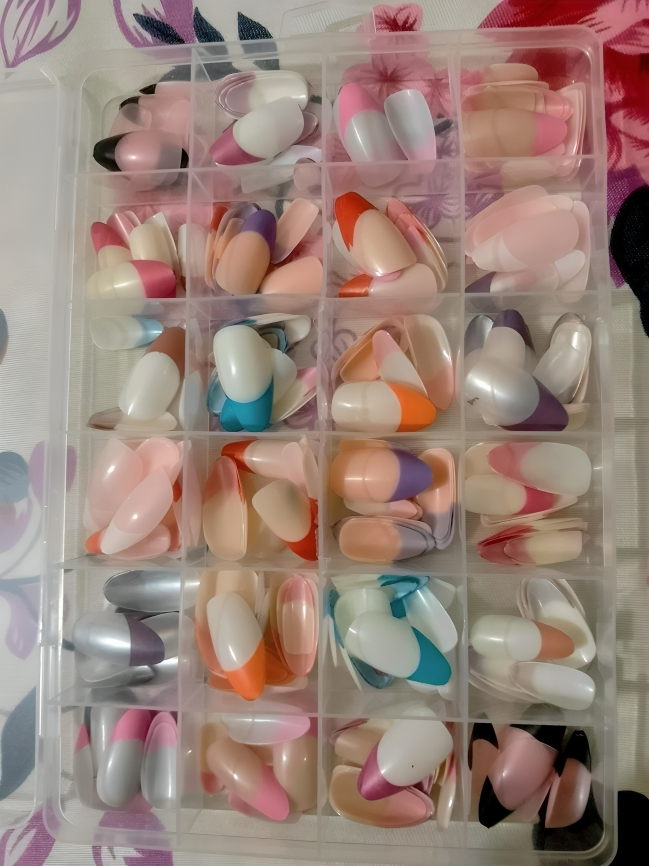 288 Pcs French Nails Set Multicolor Abs Plastic Nail Tips Smooth Amp Even Coverage Durable Easy To Apply Perfect For Diy Amp Professional Manicures