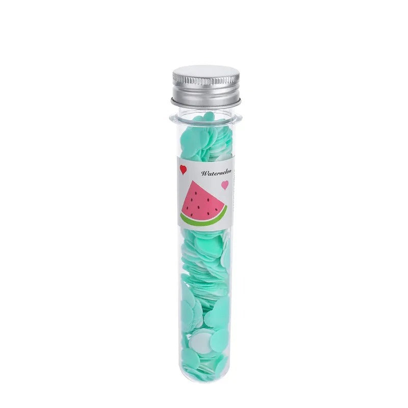 Outdoor Portable Hand Washing Disposable Soap Paper Flakes 100 Pcs In Flower Tube Bottle Random Color
