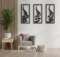 3 Pcs Set 3D Wooden Wall Tasbeeh E Fatima Calligraphy Wooden Wall Decoration For Home I Decoration
