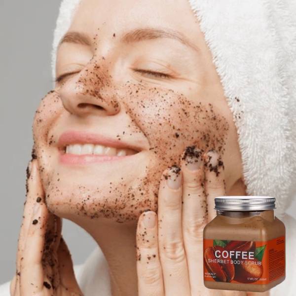 Pack Of 02 Wokali Coffee Sherbet Body Scrub 350Ml Wkl692 Exfoliating Hydrating Coffee Scrub