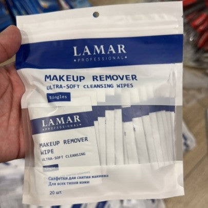 Lamar Makeup Remover Wipes - Beauty Accessory Designed For Personal Care And Daily Grooming Routine - Pack of 20