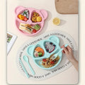 5 Piece Multi Color Panda Plates With 3 Spoons And 2 Forks Household Food Grade Plastic Plates Setrandom Color