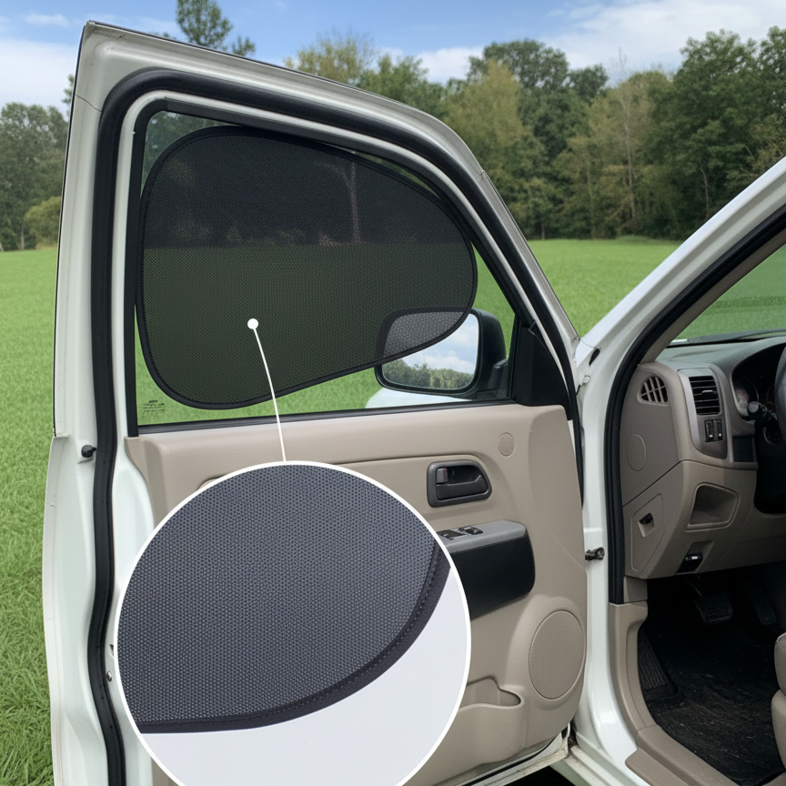 4 Pcs Car Shades Universal Size Sun Protection Window Curtains Foldable UV Blocking Car Sunshades For Front And Rear Windows