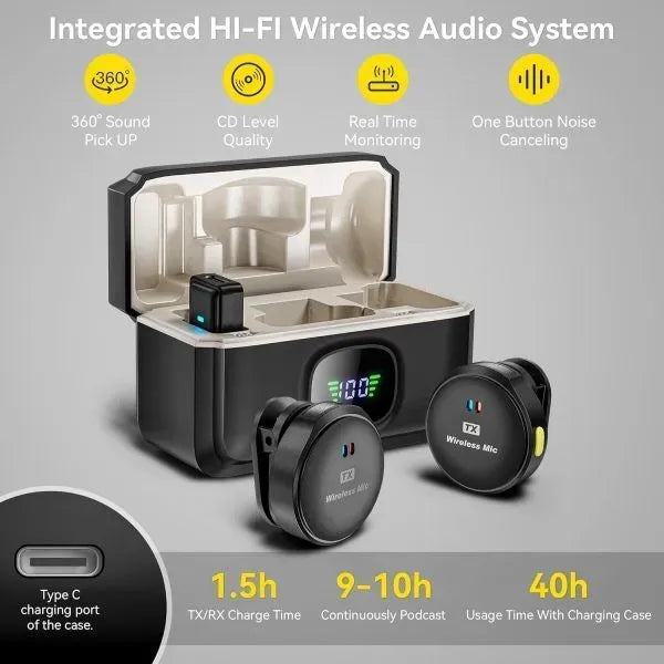 M9 Pro Wireless Microphone / Wireless Microphone Video Recording Microphone For Streaming
