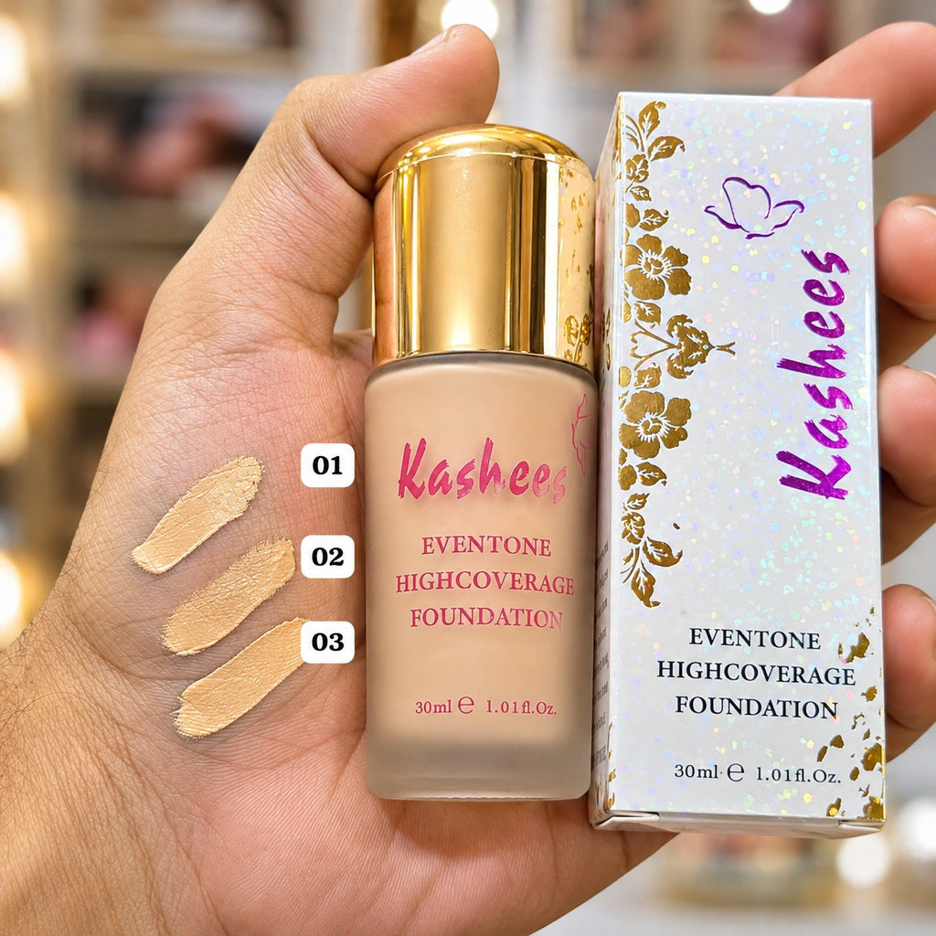 Kashee's 6 In 1 Foundation, Fixer, 12 Pcs Lip Pencil Set, Face Powder, Loose Powder And Paint Stick Deal, Pack Of 6