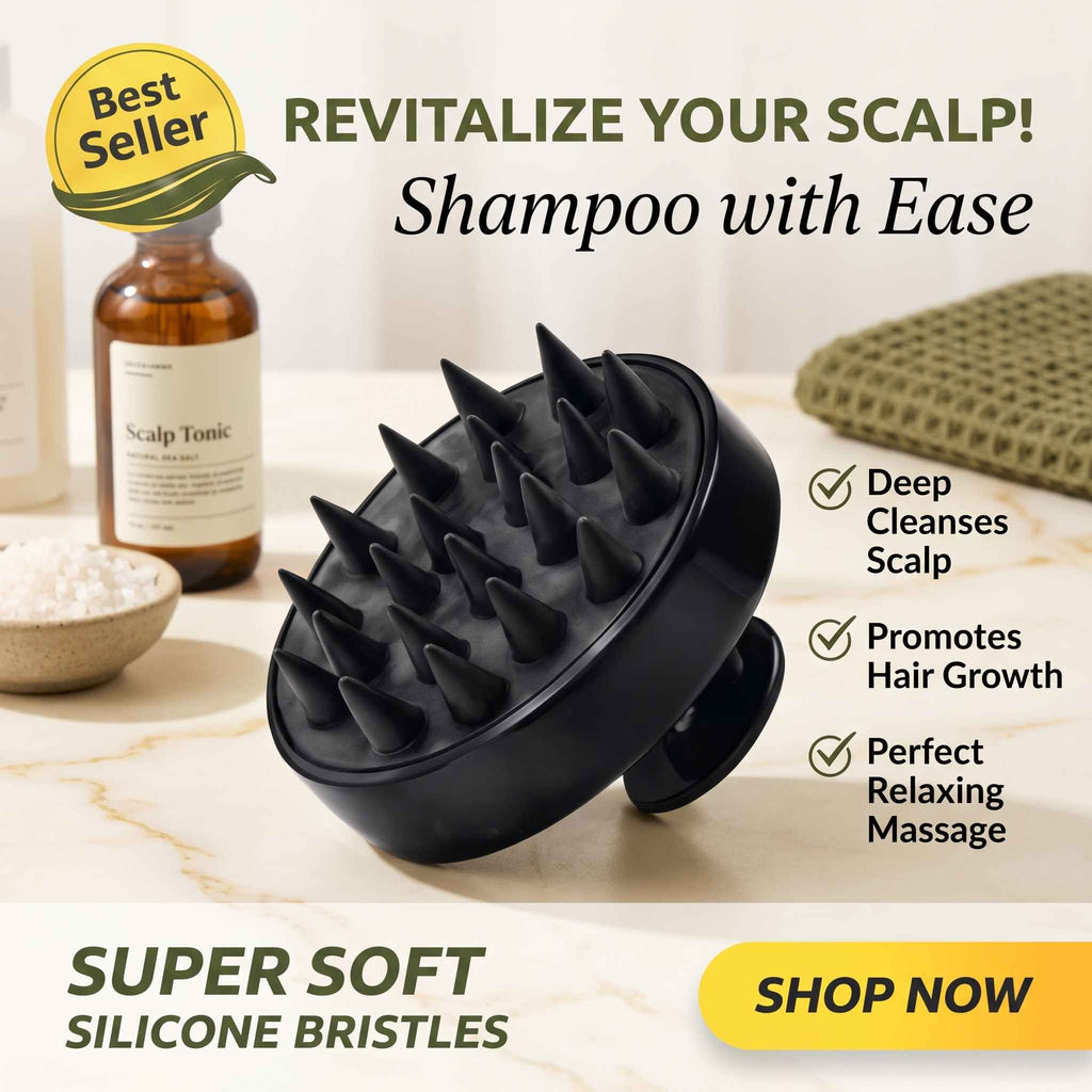 Soft Silicone Scalp Massager & Shampoo Head Massage Brush