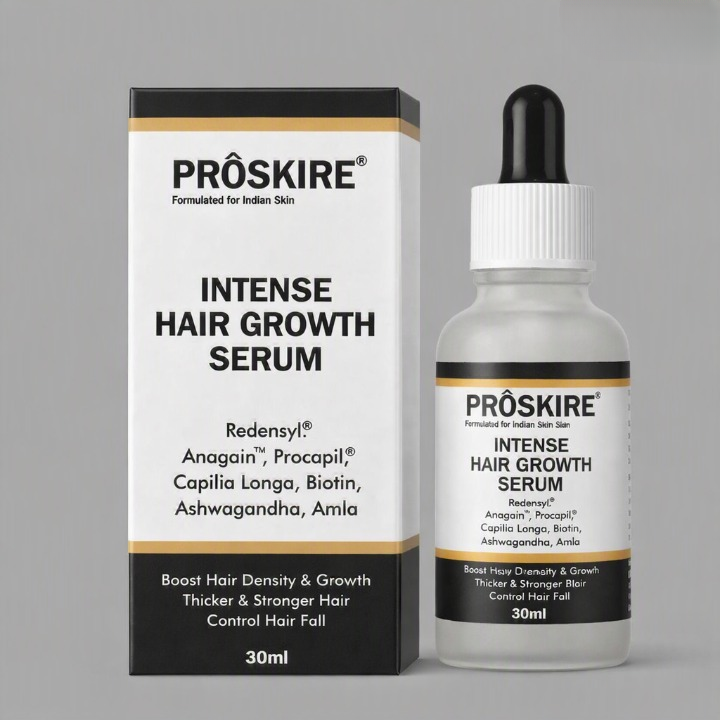 Proskire Intense Hair Growth Serum – Redensyl, Procapil, Biotin Hair Fall Control Serum - 30ml