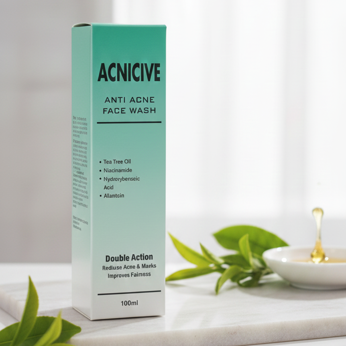 Acnicive Anti Acne Face Wash Gentle Formula Clears Impurities Reduces Acne Refreshes Skin Provides Smooth And Healthy Look For Daily Use - 100ml