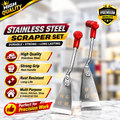Stainless Steel Scraper Set – Durable & Multi-Purpose Cleaning Scrapers for Kitchen, Stove