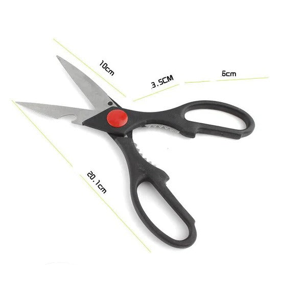 Multifunctional Kitchen Scissors – Durable Stainless Steel,  for Cutting, Chopping & Everyday Use.(Random Colour)