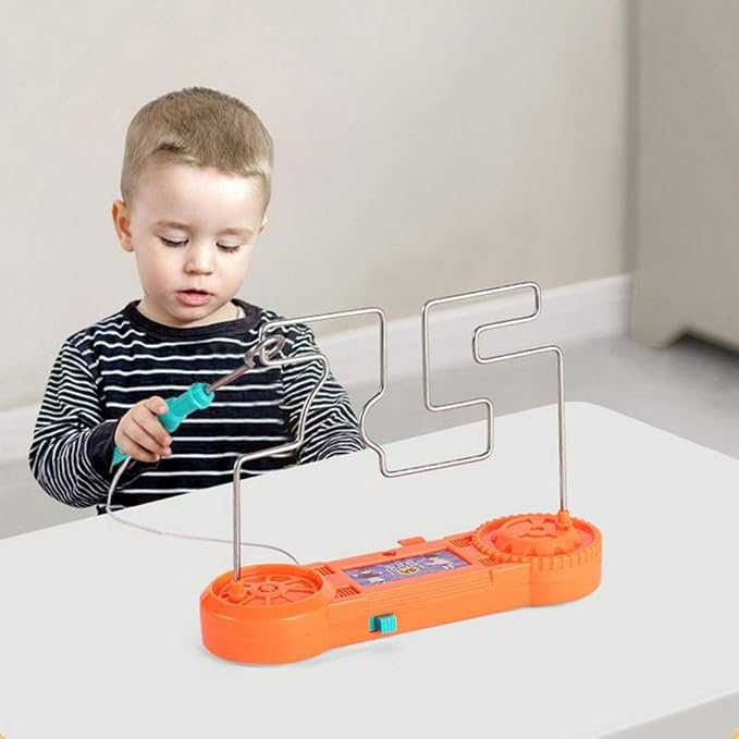 Kids Collison Electric Shock Toy, Education Electric Touch Maze Game Party, Funny Game Science Experiment Toys for Children Gift (Mix Color)