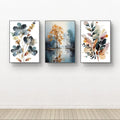 Set of 3 Nature-Inspired Wall Art Frames – 8x11" MDF with Sticky Backing