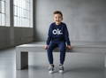 OK Printed Sweatshirt & Pajama Trouser Tracksuit for Kids | Winter Warm Fleece Clothing Set Outfit for Boys & Girls – Cozy & Trendy small