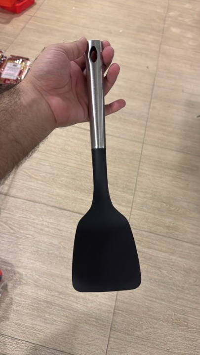 Stainless Steel Handle Silicone Spatula – Heat-Resistant Kitchen Cooking Turner for Frying, Baking, Mixing