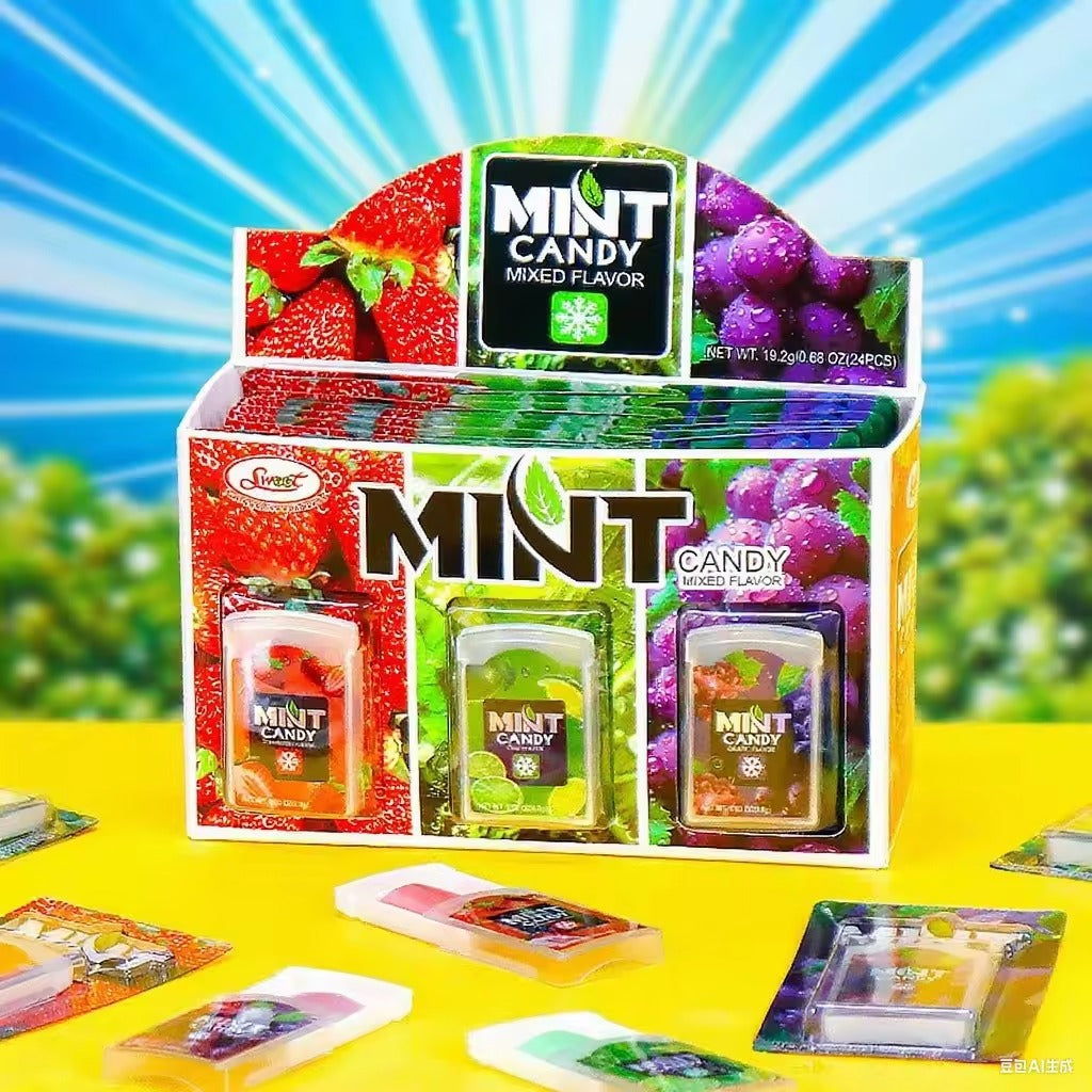 Shanu Mint Candy | Fruit‑Flavored Mint Tablets | 30pcs Box | Refreshing Sweet Treats