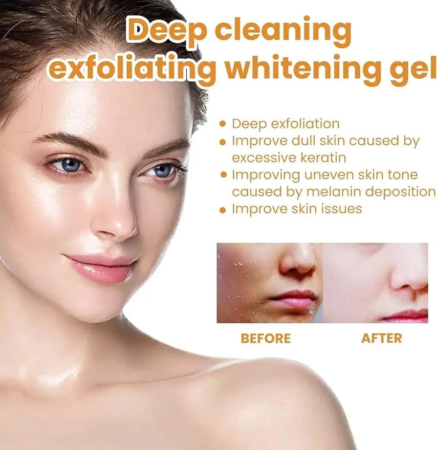 Orange Enzymes Exfoliating & Brightening Gel | Deep Cleansing Face Gel for Smooth, Glowing & Refreshed Skin (60ml)