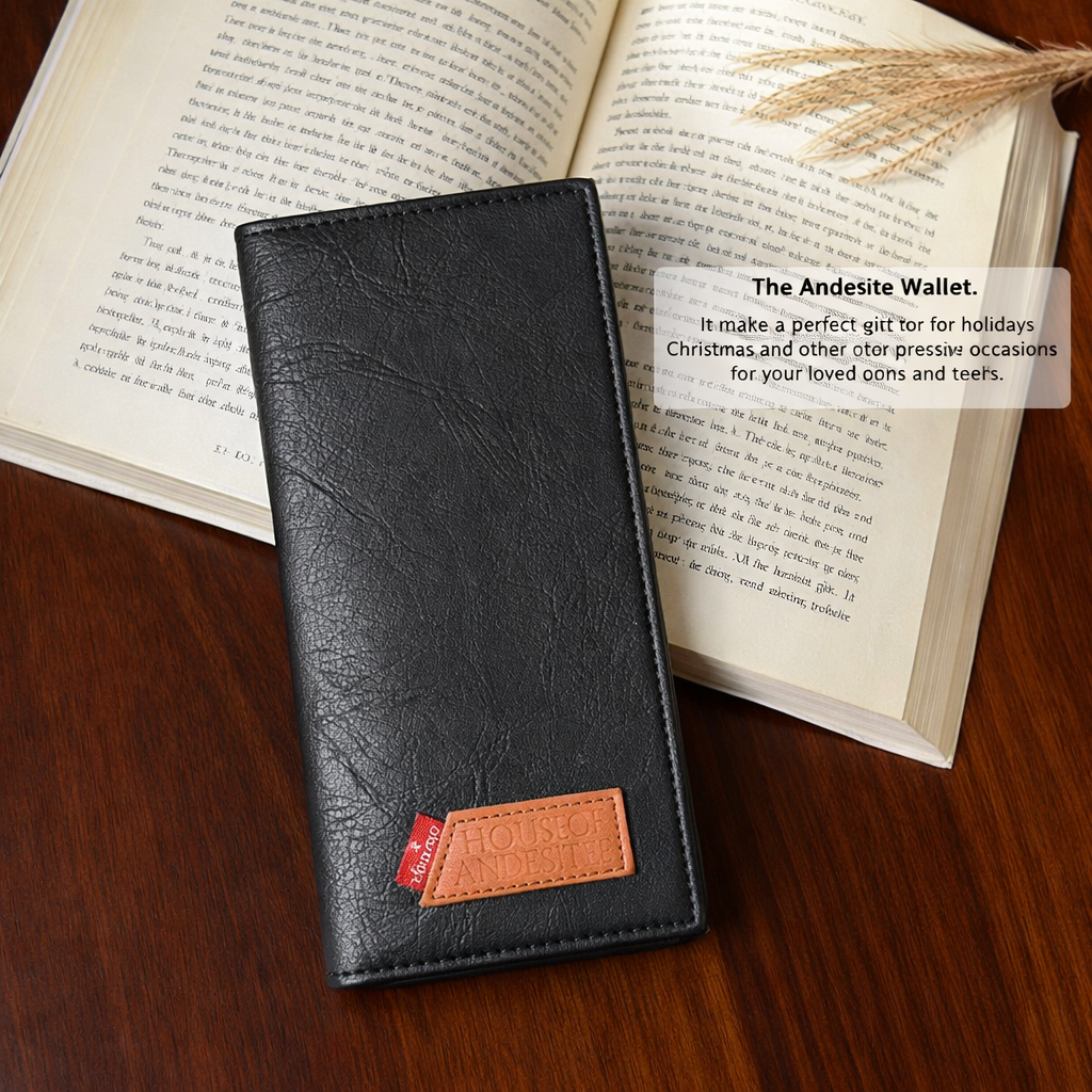 New Design Long Wallet for Men & Women | 12 Card SloHalf Zip Pockts | et - Black