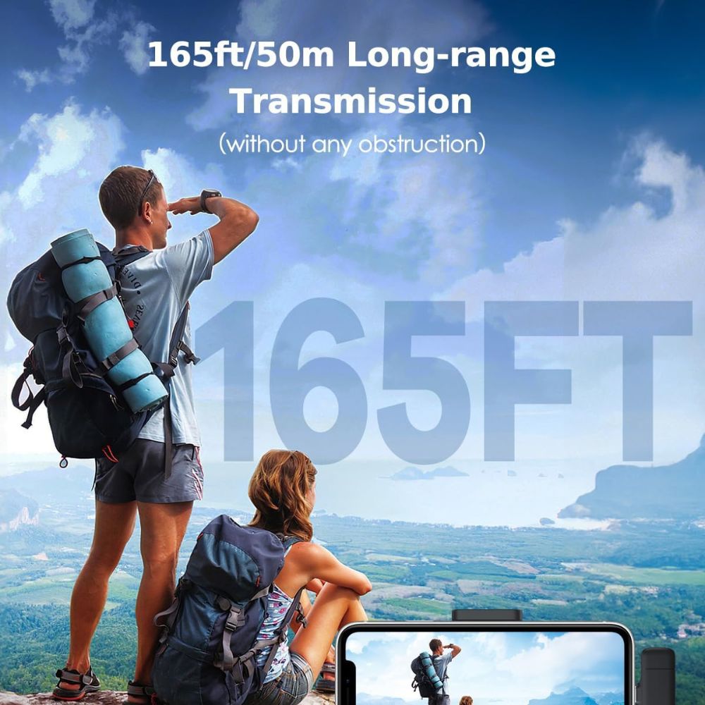 K13 Pro Dual Wireless Lavalier Microphone – Type-C, ANC Noise Cancellation, LED Display & Charging Case
