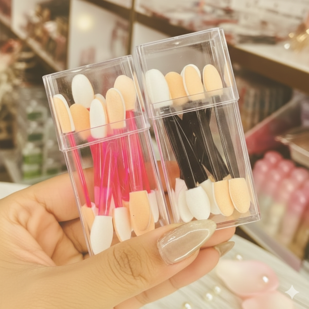 10 Pcs Eyeshadow Blending Brushes Set Abs Plastic Makeup Brushes (Random Color)