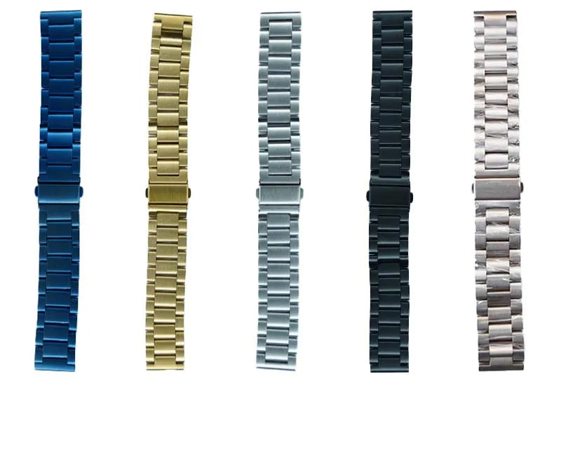 Rolex Chain Strap Stainless Steel Metal Wrist Band Strap For Smartwatch Random Color