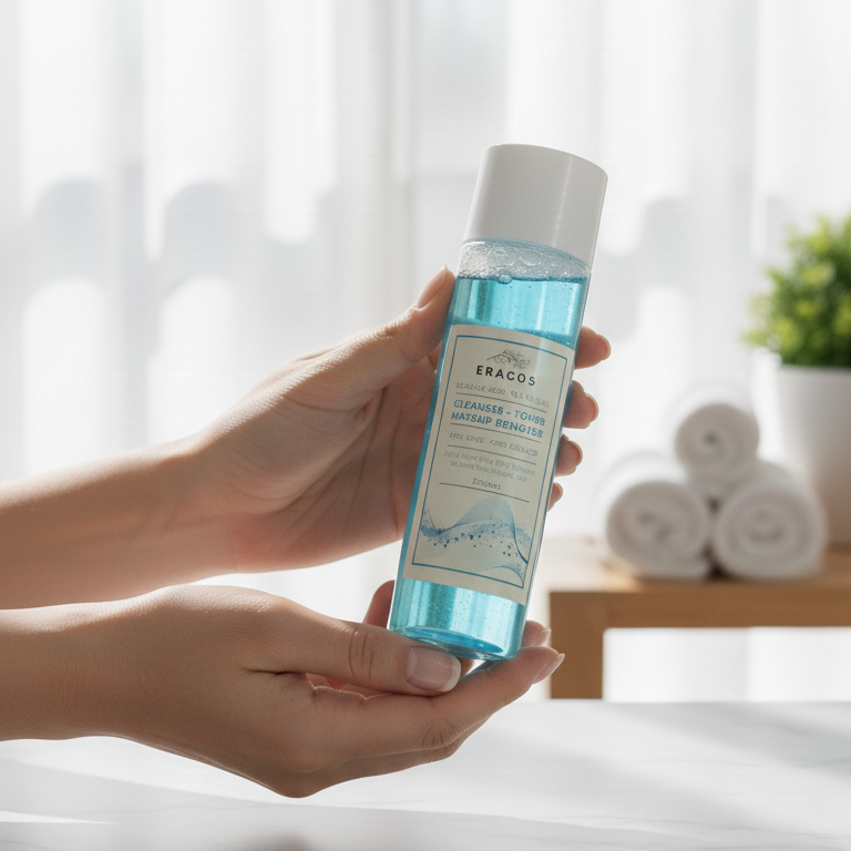 Eracos AA3 Cleanser Toner Makeup Remover Gentle Formula Clears Impurities Removes Makeup Refreshes Skin Provides Smooth And Healthy Look - 200ml