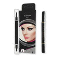 2-in-1 Waterproof Eyeliner & Stamp Liner Pen – Dual-Sided Matte Black Liquid Eyeliner with Precise Felt Tip and Winged Design Seal