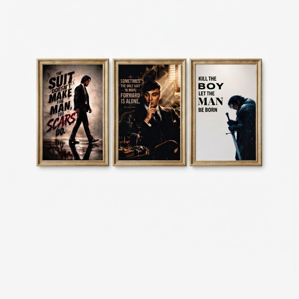 Set of 3 Premium Wall Art Photo Tiles – Home Decor Accessory Designed For Interior Styling And Daily Living Space Routine - Size: 8x11