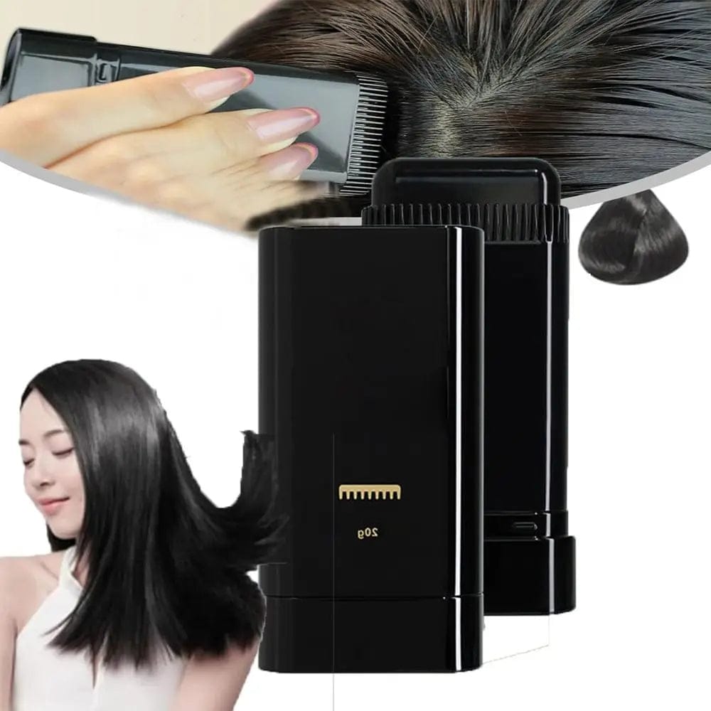 Water And Sweat Proof Hair Comb Dye Long Lasting Easy To Use Safe And Effective Hair Coloring Solution - Black